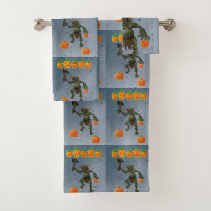 Bathroom Towel Sets Halloween, Goblin