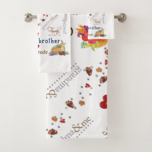 Bathroom Towel Sets Happy Thanksgiving