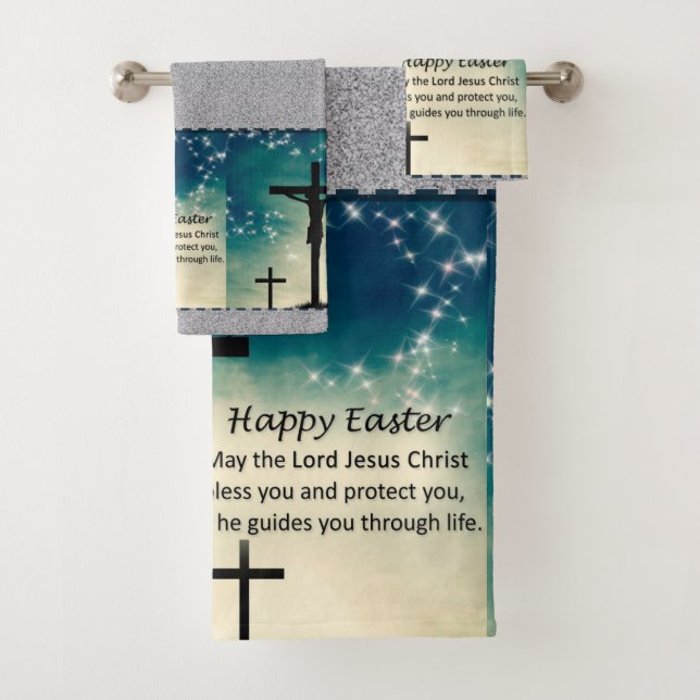 Bathroom Towel Sets Jesus (Insitu)