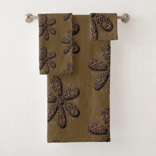 Bathroom Towel Sets Leopard