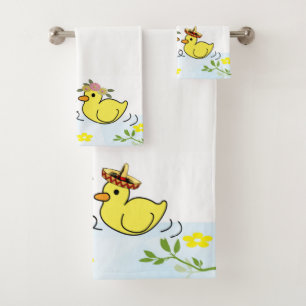 Bathroom Towel Sets Mexican Bath Yellow Ducks