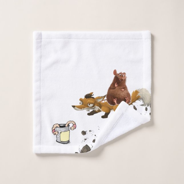 Bathroom Towel Sets Mouse Fox Worm (Wash Cloth)