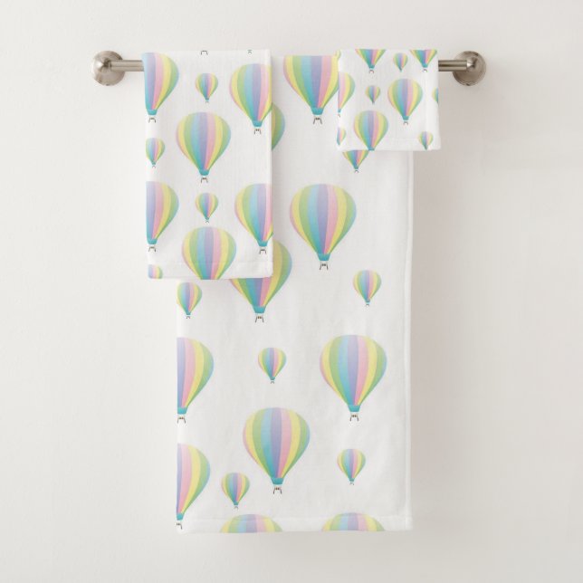 Bathroom Towel Sets Pastel Parachutes (Insitu)