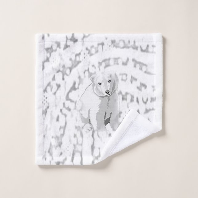 Bathroom Towel Sets Polar Bear (Wash Cloth)