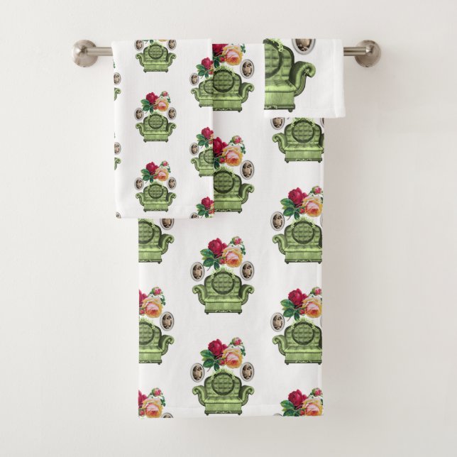 Bathroom Towel Sets Sunflowers (Insitu)