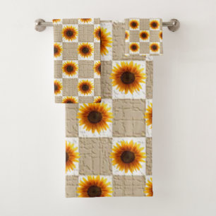 Bathroom Towel Sets Sunflowers
