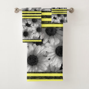 Bathroom Towel Sets Sunflowers