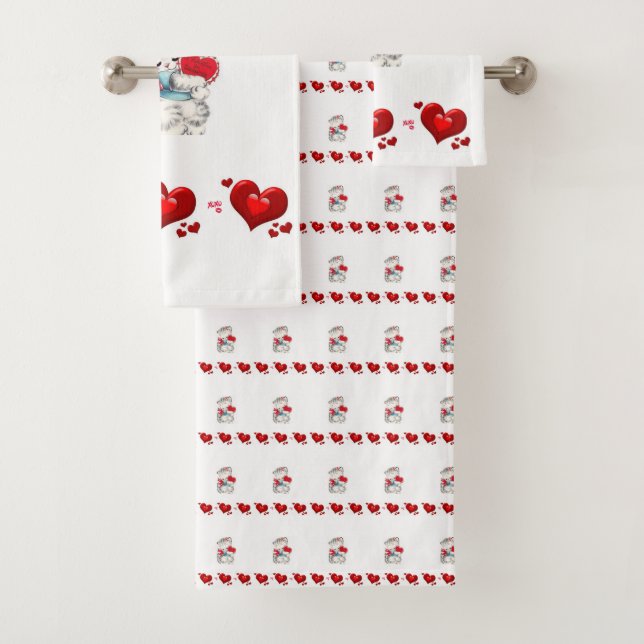 Bathroom Towel Sets Valentine's Day (Insitu)