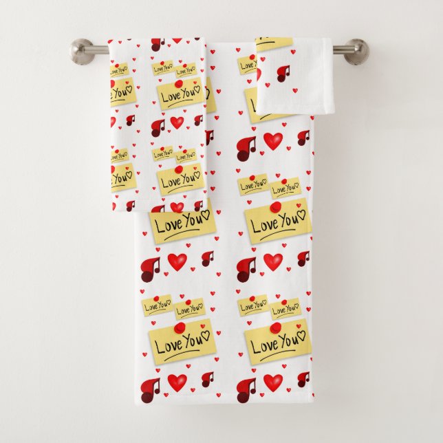 Bathroom Towel Sets Valentine's Day (Insitu)