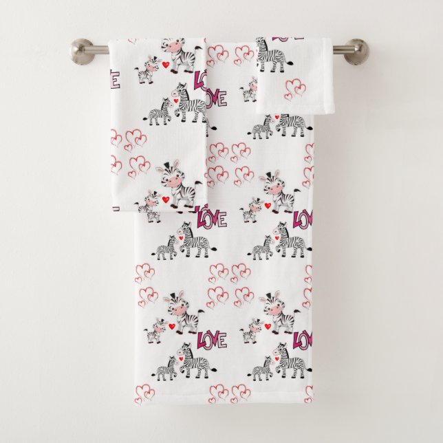 Bathroom Towel Sets Valentine's Day (Insitu)