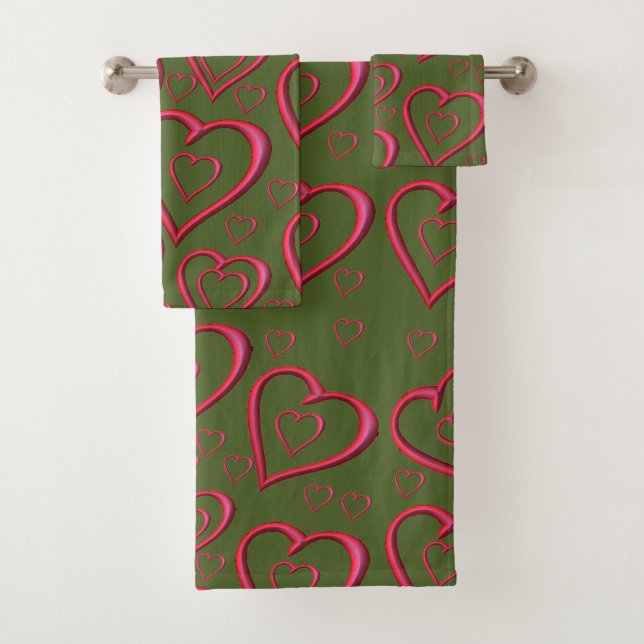 Bathroom Towel Sets Valentine's Day (Insitu)