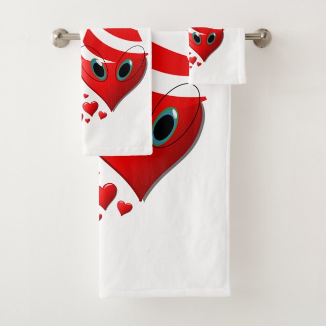 Bathroom Towel Sets Valentine's Day (Insitu)