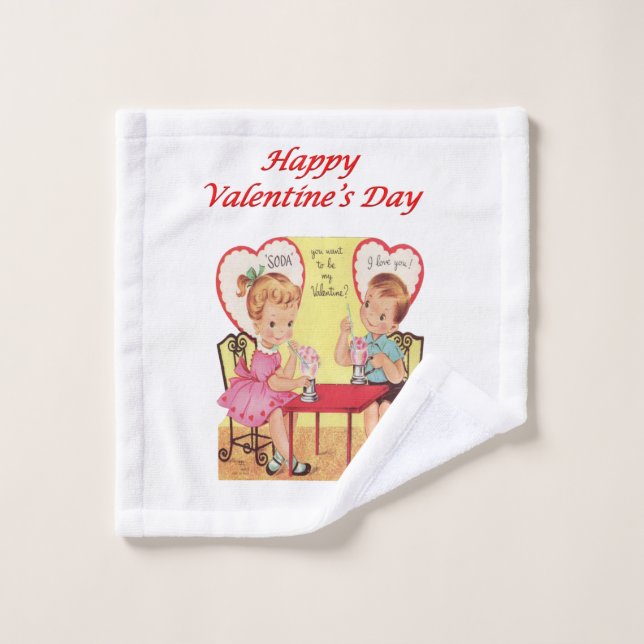 Bathroom Towel Sets Valentine's Day (Wash Cloth)