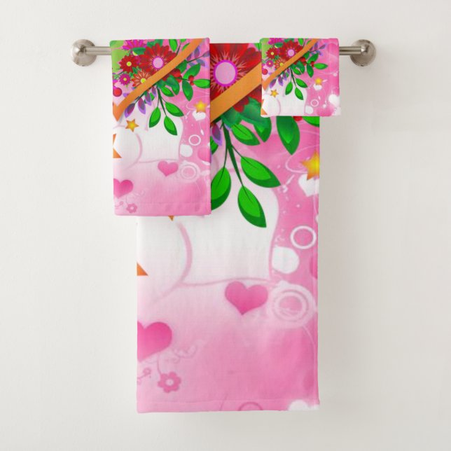 Bathroom Towel Sets Valentine's Day (Insitu)