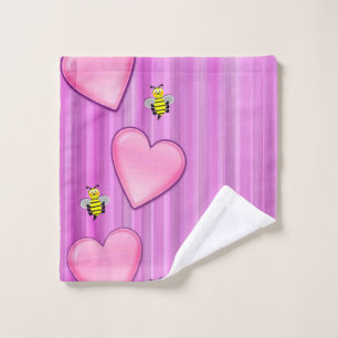 Bathroom Towel Sets Valentine's Day, Bee