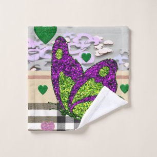 Bathroom Towel Sets Valentine's Day, Butterfly