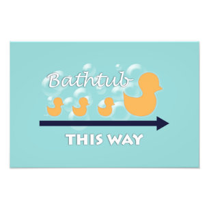 Bathroom Wall Art "Ducks in a row" - Photo Print