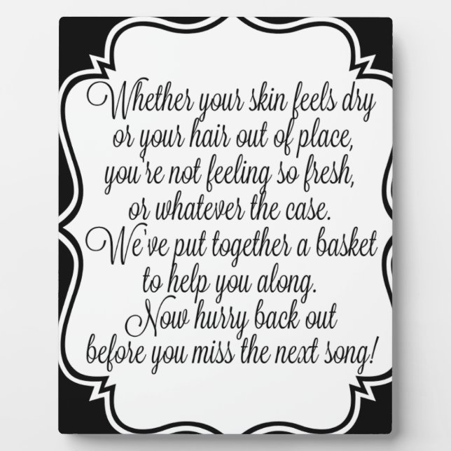 BathroomSign.jpg Plaque (Front)