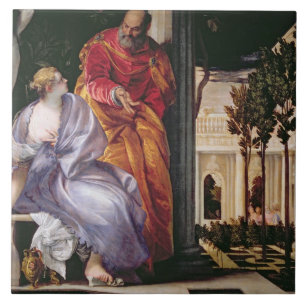 Bathsheba Bathing, c.1575 (oil on canvas) Ceramic Tile