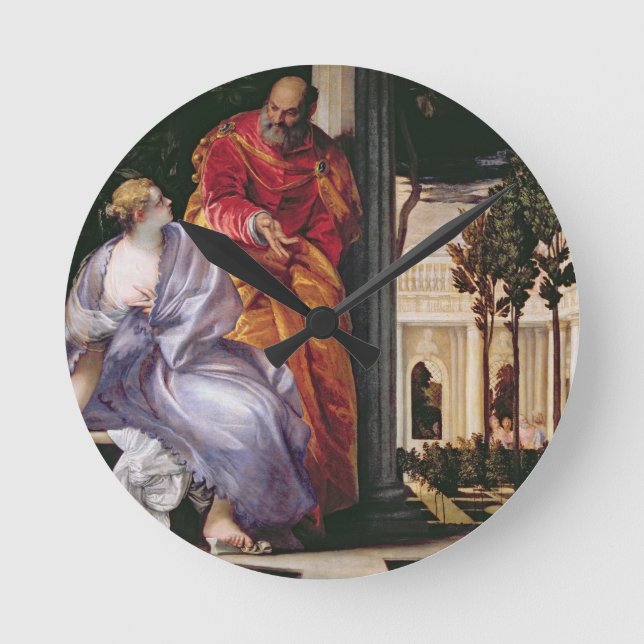 Bathsheba Bathing, c.1575 (oil on canvas) Round Clock (Front)