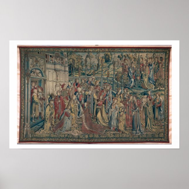 Bathsheba ordered to the Palace, Tapestry of David Poster (Front)