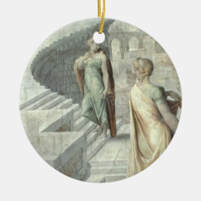Bathsheba Visiting David, c.1553 Ceramic Tree Decoration (Front)