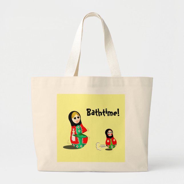 Bathtime! Large Tote Bag (Front)