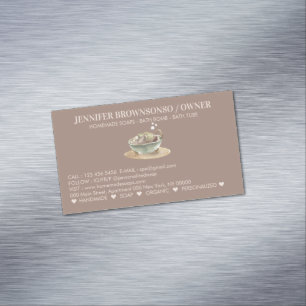 BathTub Bubbles Soy Wax Soap Magnetic Business Card