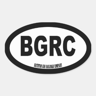 Bathtub Gin Railroad Company Oval Text Only Oval Sticker