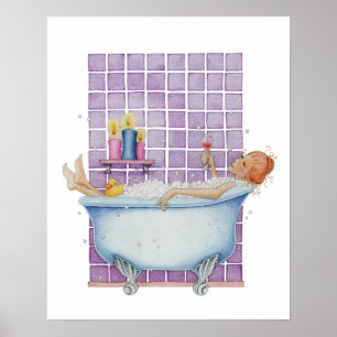 Bathtub Joy Poster