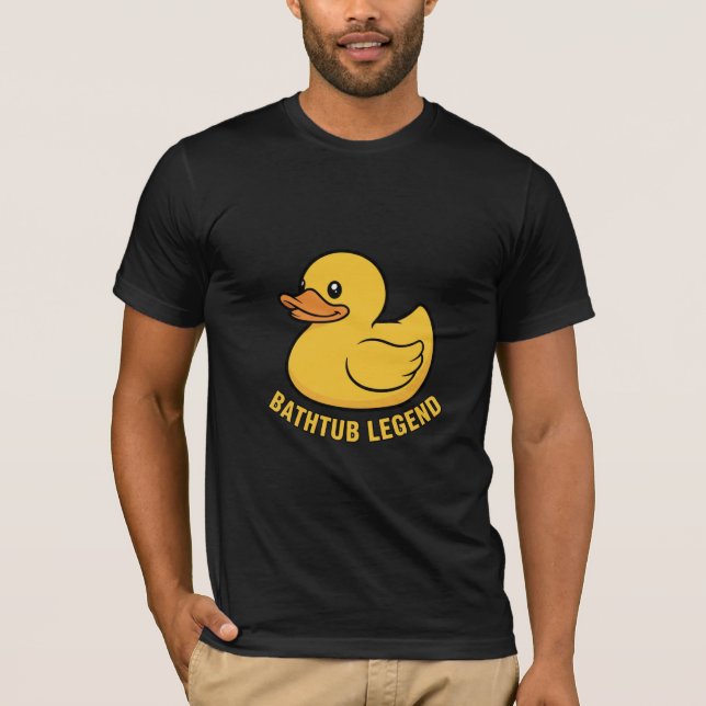 Bathtub Legend – Minimalist Rubber Duck Streetwear T-Shirt (Front)