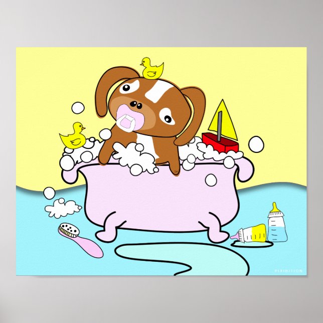 Bathtub Puppy Pacifier Poster 14 (Front)