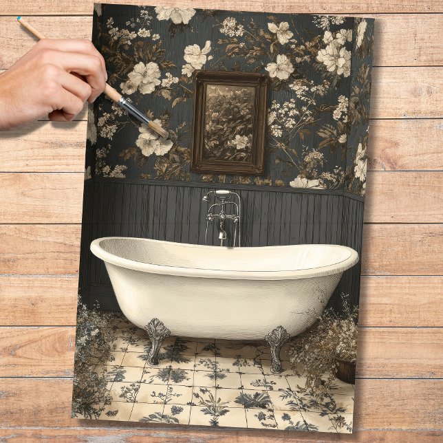 Bathtub With A View Decoupage Paper (Creator Uploaded)