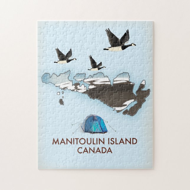 Bathurst Island Canada Travel map Jigsaw Puzzle (Vertical)