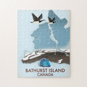 Bathurst Island Canada Travel map Jigsaw Puzzle