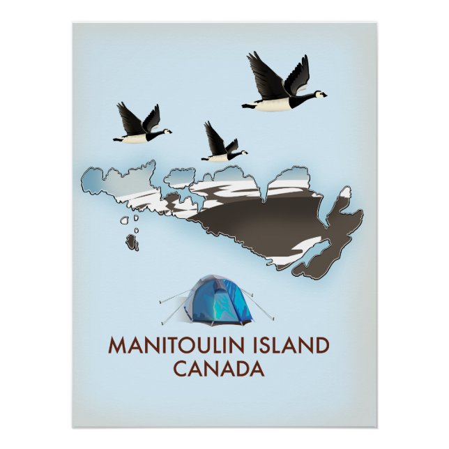 Bathurst Island Canada Travel map Poster (Front)