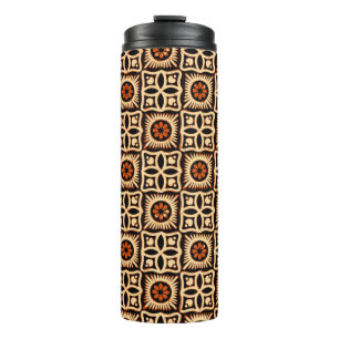 Batik abstract, seamless textile pattern. thermal tumbler
