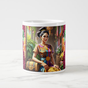 Batik and Beauty in the Heart of Java Large Coffee Mug