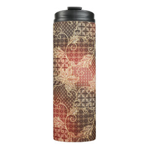 Batik Beauty: Malaysian Artistic Wonder Thermal Tumbler
