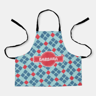 Batik Black Red Minimal Pattern Apron