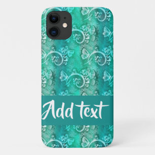 Batik blue swirls patterned iPhone 11 case