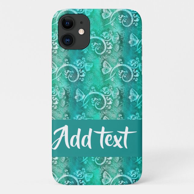 Batik blue swirls patterned Case-Mate iPhone case (Back)