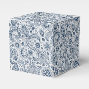 Batik boho style floral paisley pattern favour box