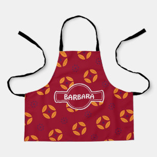 Batik Chocolate Cream Minimal Pattern Apron