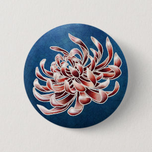 Batik Chrysanthemum 6 Cm Round Badge