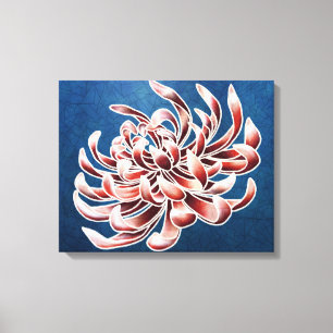 Batik Chrysanthemum Canvas Print