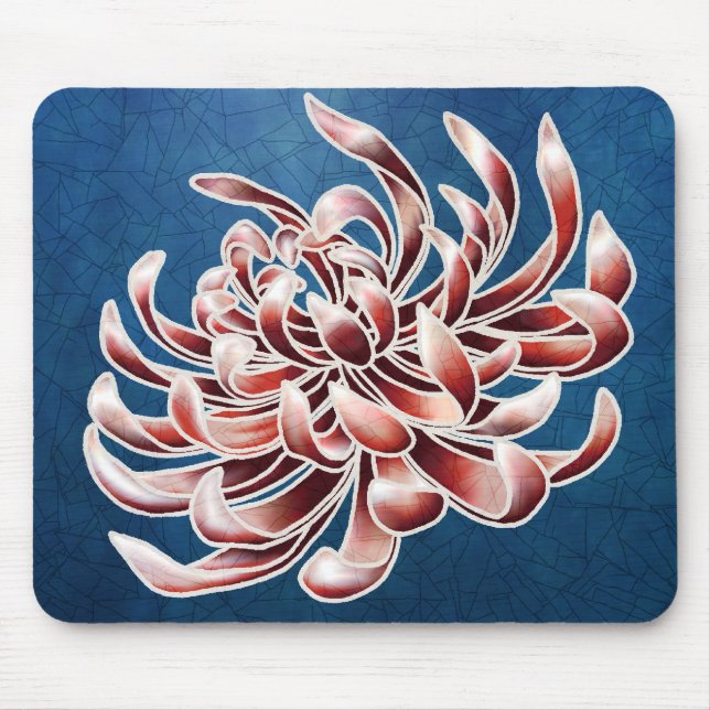 Batik Chrysanthemum Mouse Pad (Front)