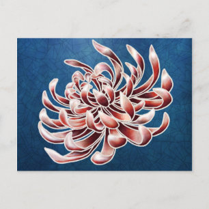 Batik Chrysanthemum Postcard