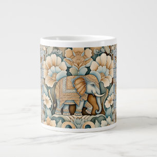 Batik Elephant Design Large Coffee Mug