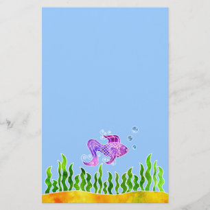 Batik Fishy Stationery